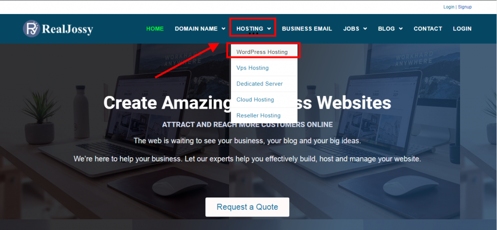 how to create a website from WordPress