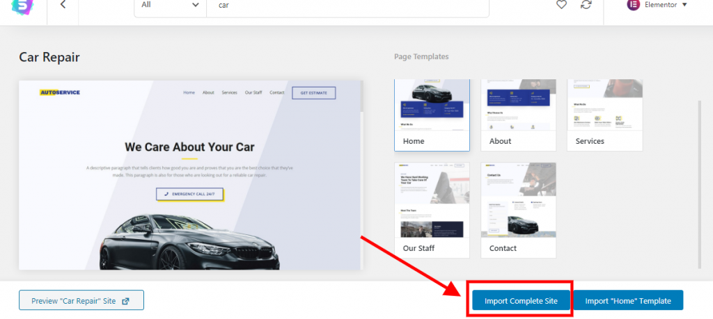 how to create a car dealership website