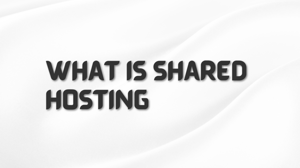 What is shared hosting